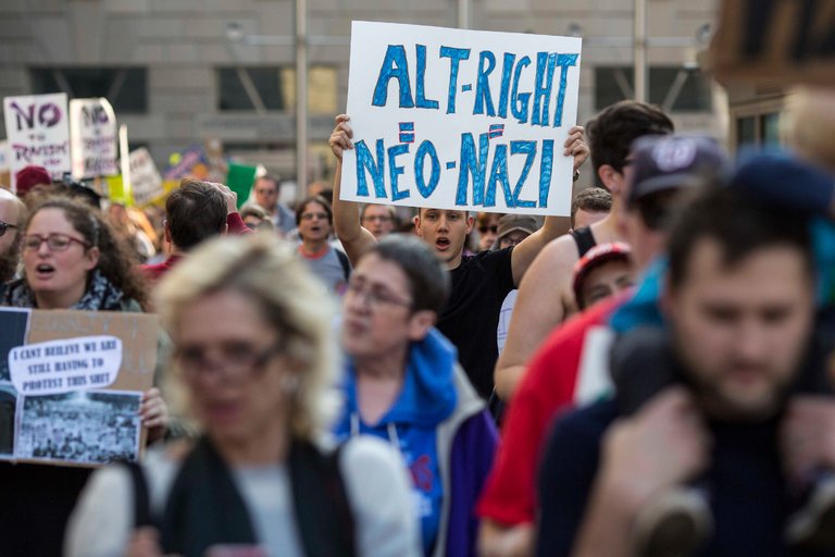 meetanimmigrant's tweet photo. So it begins... Alt-Right Exults in Donald Trump’s Election With a Salute: ‘Heil Victory’ https://t.co/K2OHWjh0vy https://t.co/4HopsNYplA