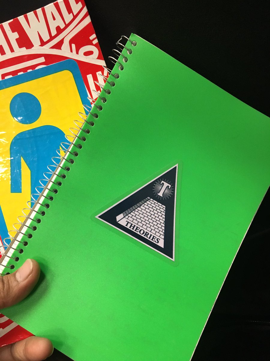 sam_bellipanni's tweet photo. speaking of theories, this is the sticker on my mass comm notebook 👀#MMC3602 https://t.co/08IGU8tzoa