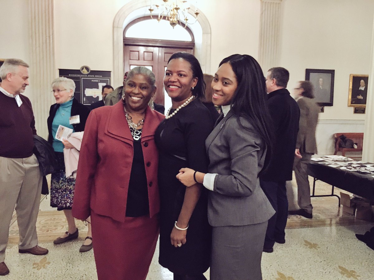 Our President Tina, our fearless Senator <a href="/ldforry/">Linda Dorcena Forry</a> &amp; our Program Coordinator Alexandra! We love you! #BlackWomenLead #SHVAM2016