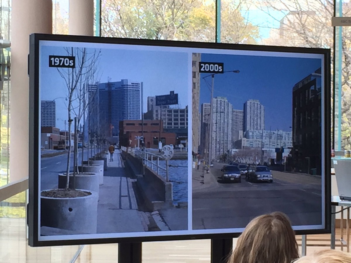 SheilaBoudreau's tweet image. Brent Raymond @DTAHarch Queen&apos;s Quay design old/new standards, higher quality design, req 30m3 soil/tree #publicrealm @leaf #CPRoundtable