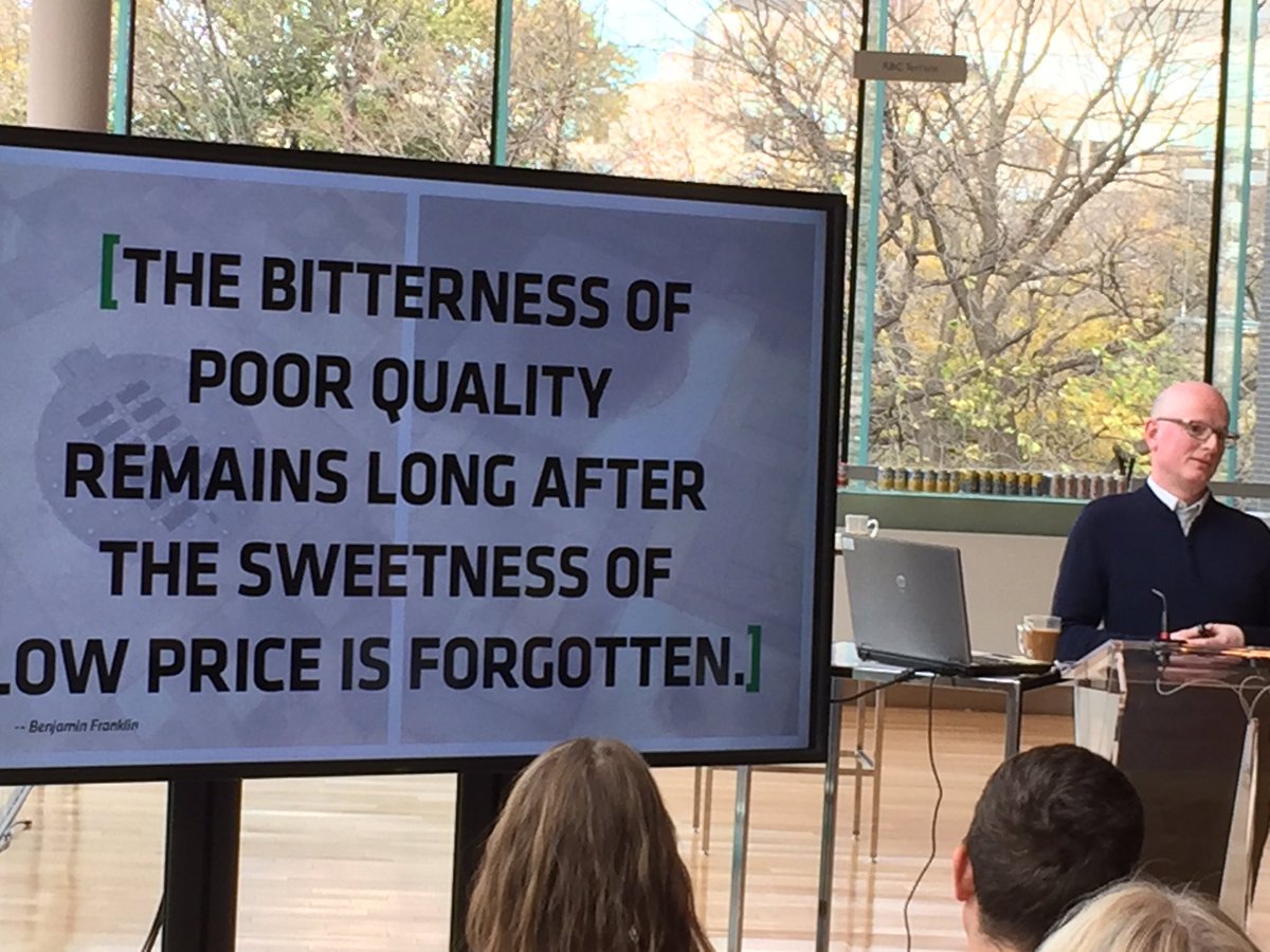 SheilaBoudreau's tweet image. Brent Raymond / Benjamin Franklin quote... you get what u pay 4... @DTAHarch #CPRoundtable