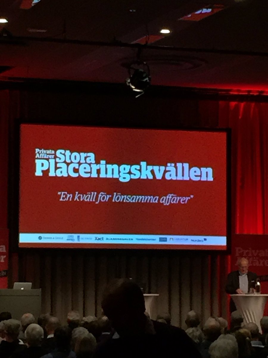 Dags för Stora Placeringskvällen i Göteborg. <a href="/AlbertHaeggst/">Albert Haeggström</a> talar från Ålandsbanken