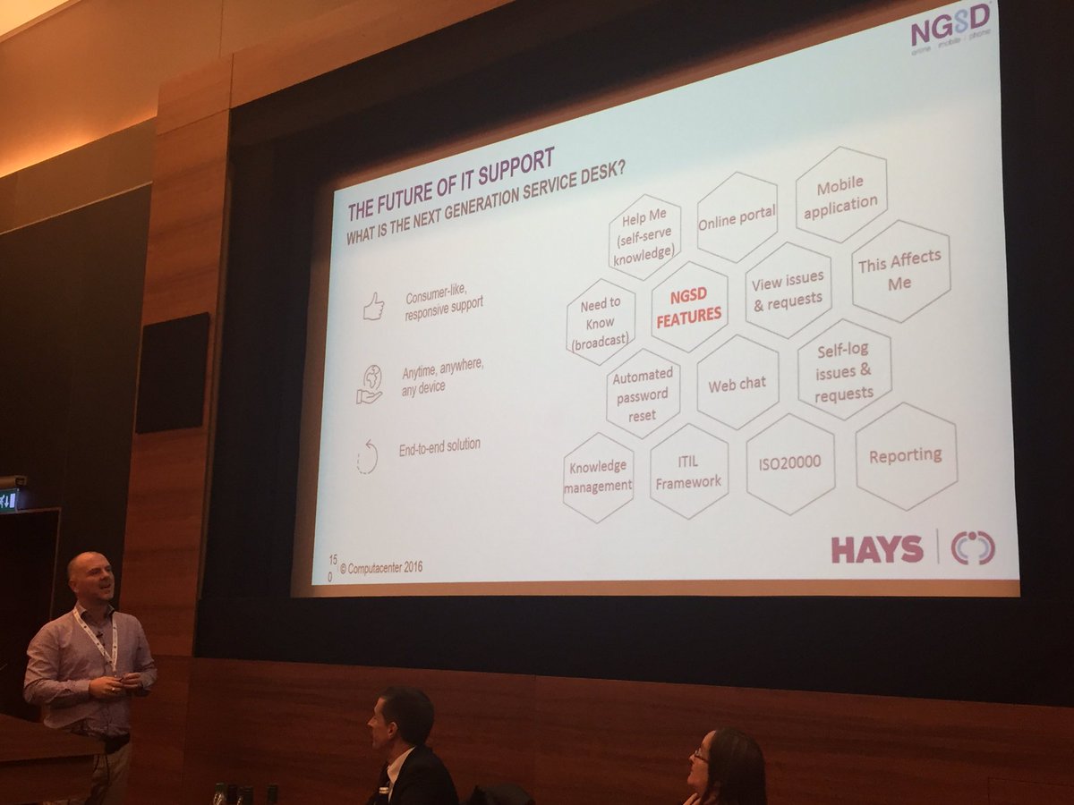 oneio_official's tweet photo. "End-users expecting end-to-end solution from Service Desk" #itsm16 @Steve_RaynerCC https://t.co/e17YAKKMb1