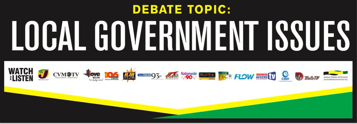 JamaicaDebates's tweet image. Local Government Issues take centre stage at the week's second Local Govt Elections debate. Wed Nov 23rd at 9 #jamaicadebates #localdebates