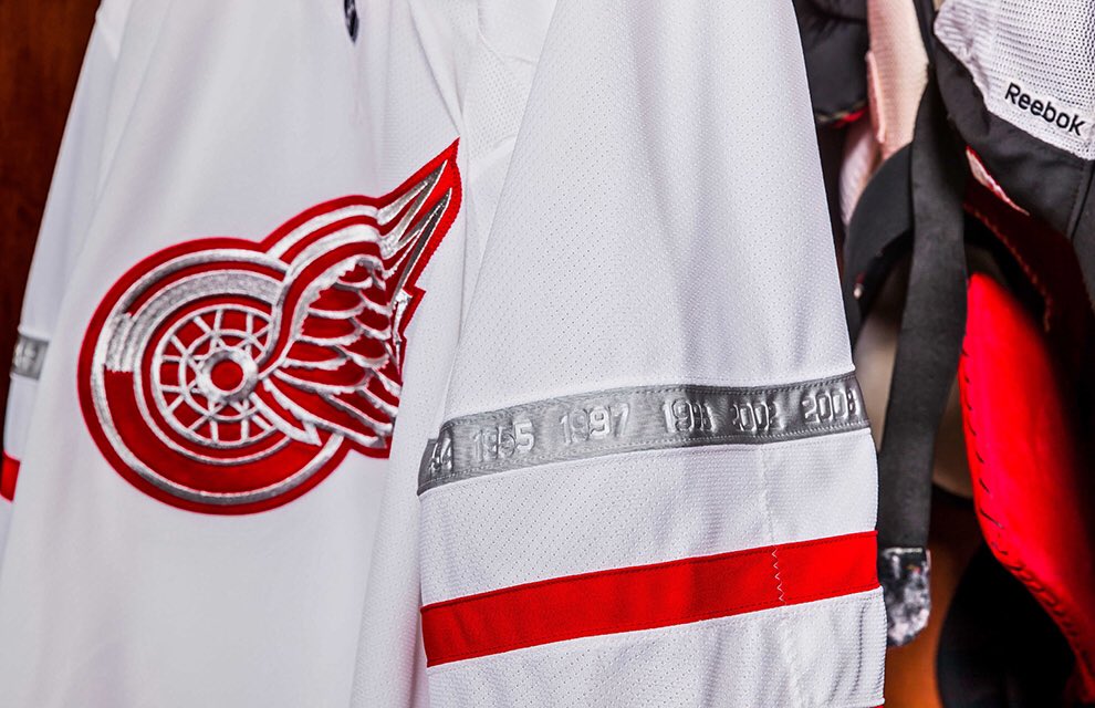 The Jersey History of the Detroit Red Wings 