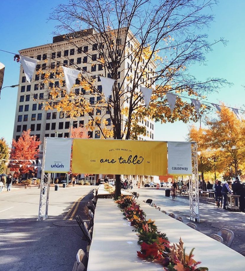 NoogaFirst's tweet photo. #OneTableCHA was a success. Thank you @causeway for bringing the community together for a wonderful Thanksgiving me… https://t.co/8oepcU55QL