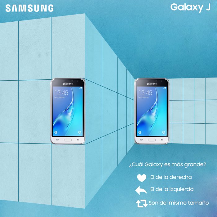 ¡Tenemos un reto para ti! ¿Serás capaz de decirnos qué #GalaxyJ3 es más grande? Si lo consigues ¡reta a tus amigos!
