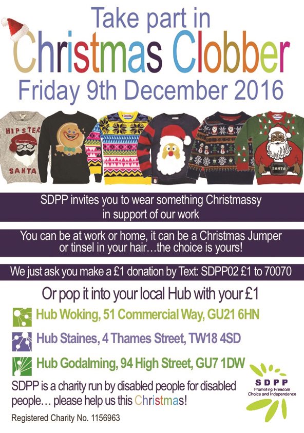 Dont forget to wear your Christmas Clobber this Friday and text SDPP02 £1 to 70070