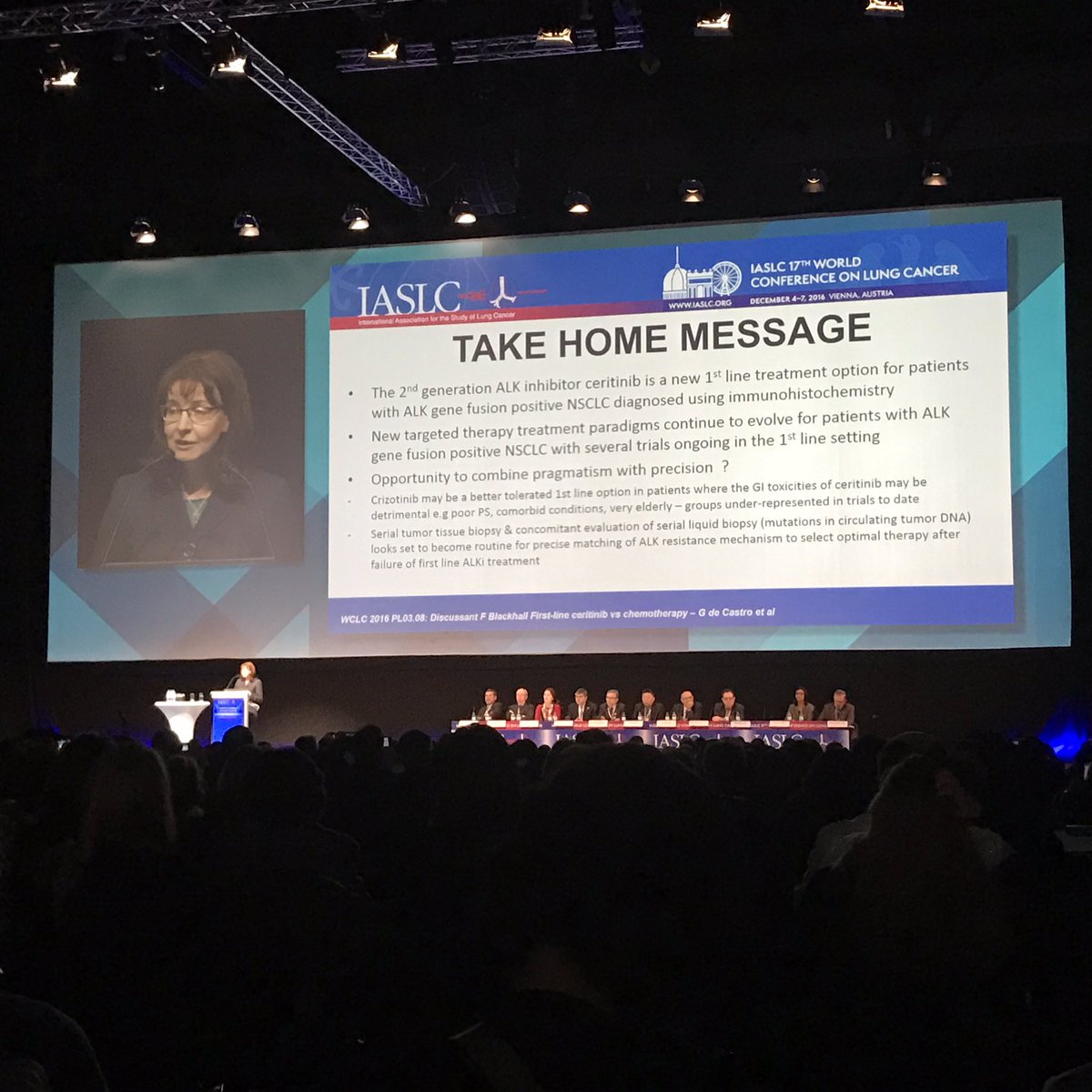 Great job by Fiona Blackhall discussing ASCEND4: certinib more potent but more toxic than crizotinib. Awaiting ALEX data <a href="/IASLC/">IASLC</a> #WCLC2016
