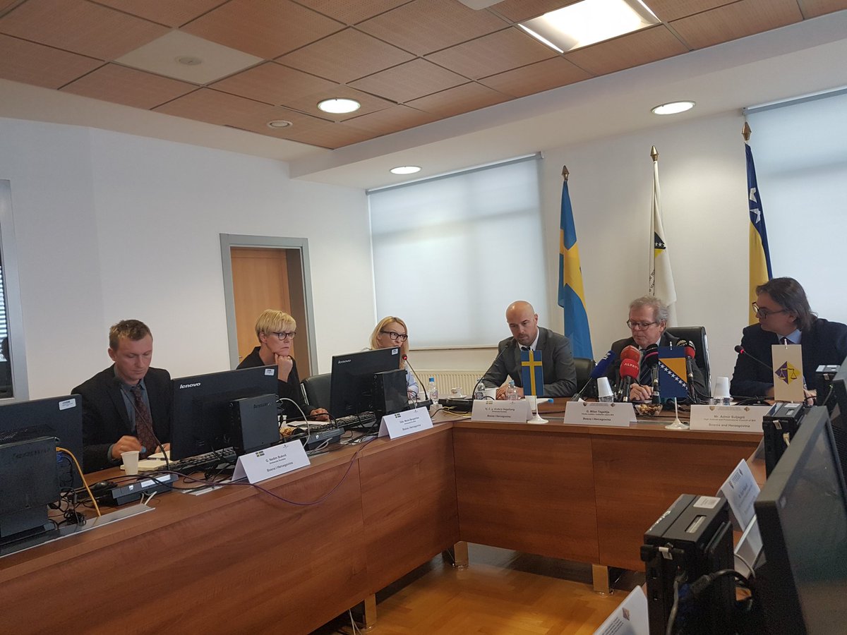 Anchi_B's tweet photo. New step towards more efficient judiciary,  signing ceremony for new Project #HJPC #SwedenBiH https://t.co/EZW58Fz2lM