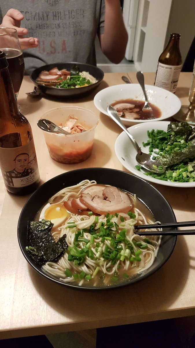 SwedenOnABudget's tweet photo. Who says you cant find ingredients for Ramen in Sweden!? Feat awesome beer from @MikkellerBeer #travel #sweden #ramen https://t.co/YjRJLW8Id2
