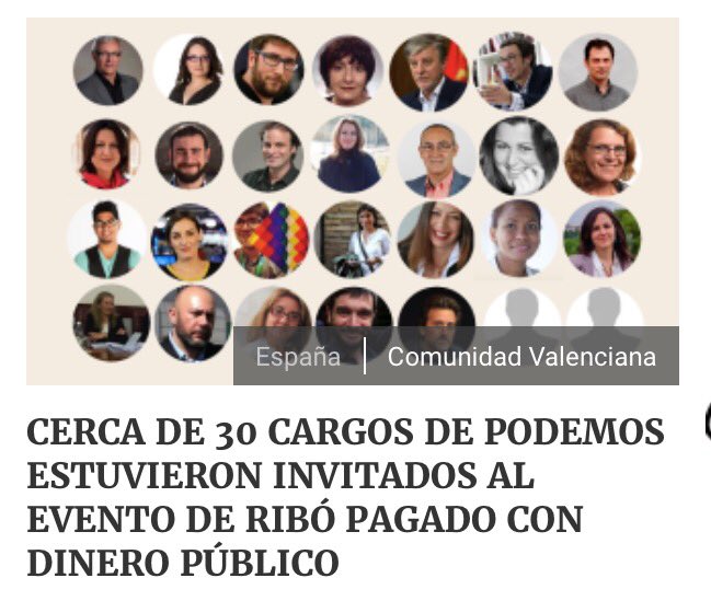 - Pagan actos de partido con dinero público en Valencia
- PP corrupto!
- Es <a href="/joanribo/">Joan Ribó</a>
- Mm calla facha, es el acto de la gente
#resacelebrar