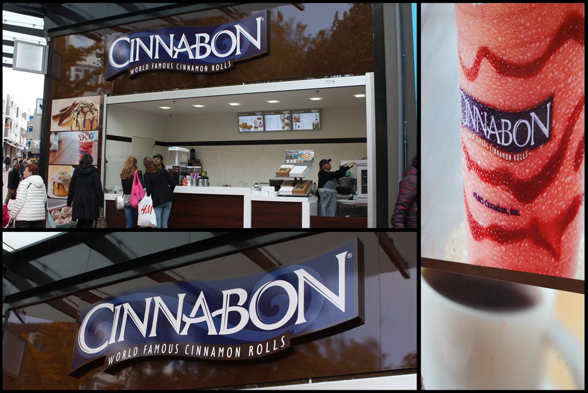 sizosigning's tweet photo. #Cinnabon Zoetermeer. Sizo heeft de gehele gevel voorzien van gecoate panelen en natuurlijk de visuals en lichtreclame. https://t.co/rYSqer02nL