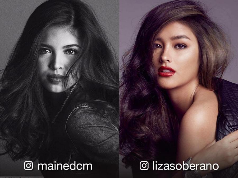 gmanetwork's tweet photo. Americans choose between @mainedcm and @lizasoberano! Watch this: https://t.co/gFd3CAqotP https://t.co/yc91xmKG3e