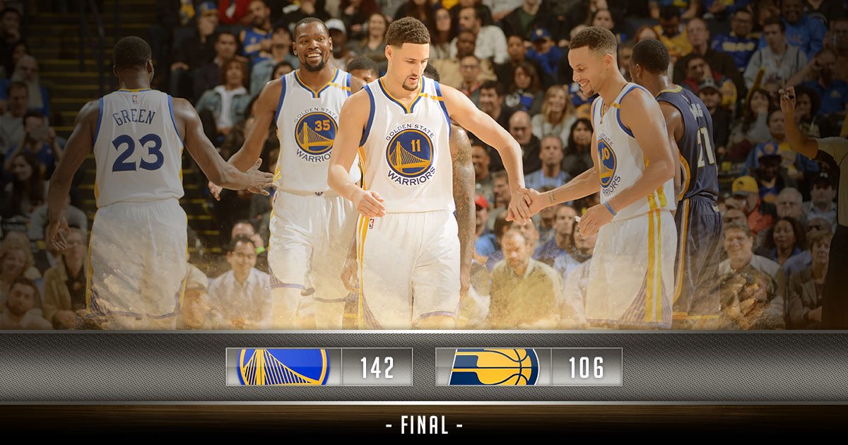 warriors's tweet photo. That was fun 🙃 #DubNation https://t.co/rG5dAZArgr