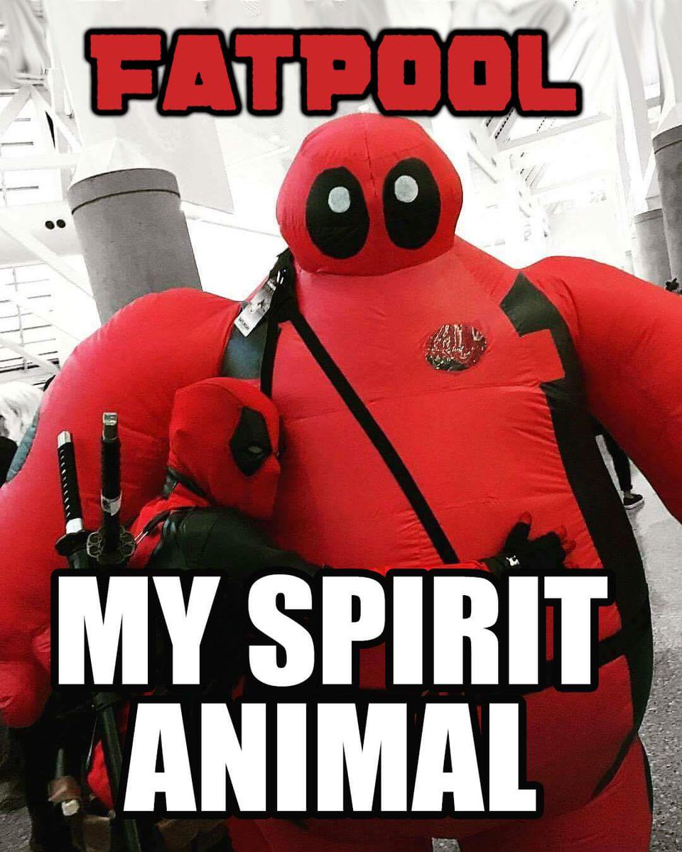 RichardHowk's tweet photo. My Spirit Animal... #Fatpool #deadpool @VancityReynolds https://t.co/ok6edYrAko