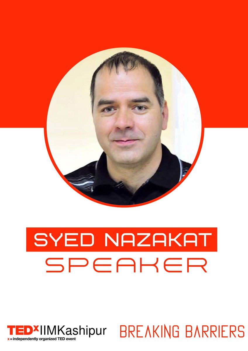 tedxiimkashipur's tweet photo. Meet the speaker. Here is @syedNazakat, the #tedxiimkashipur speaker @IIMKpv  on #dec10. #breakingbarriers #tedx https://t.co/qVU3ZJAsfR
