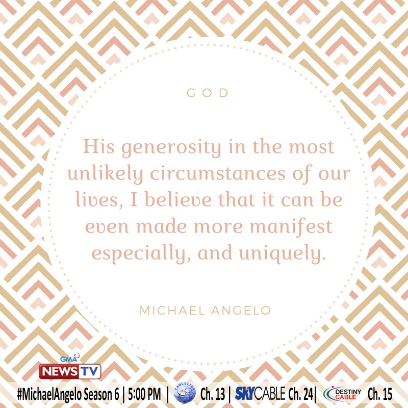 michaelangeloHT's tweet image. His Generosity is the most unlikely circumstances of our lives.