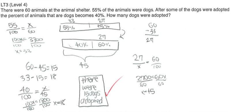 ling_stephanie's tweet photo. Day 74: finding #multipleapproaches from #studentwork makes grading so much more interesting! #teach180 #proportions https://t.co/ntyfpccEzy