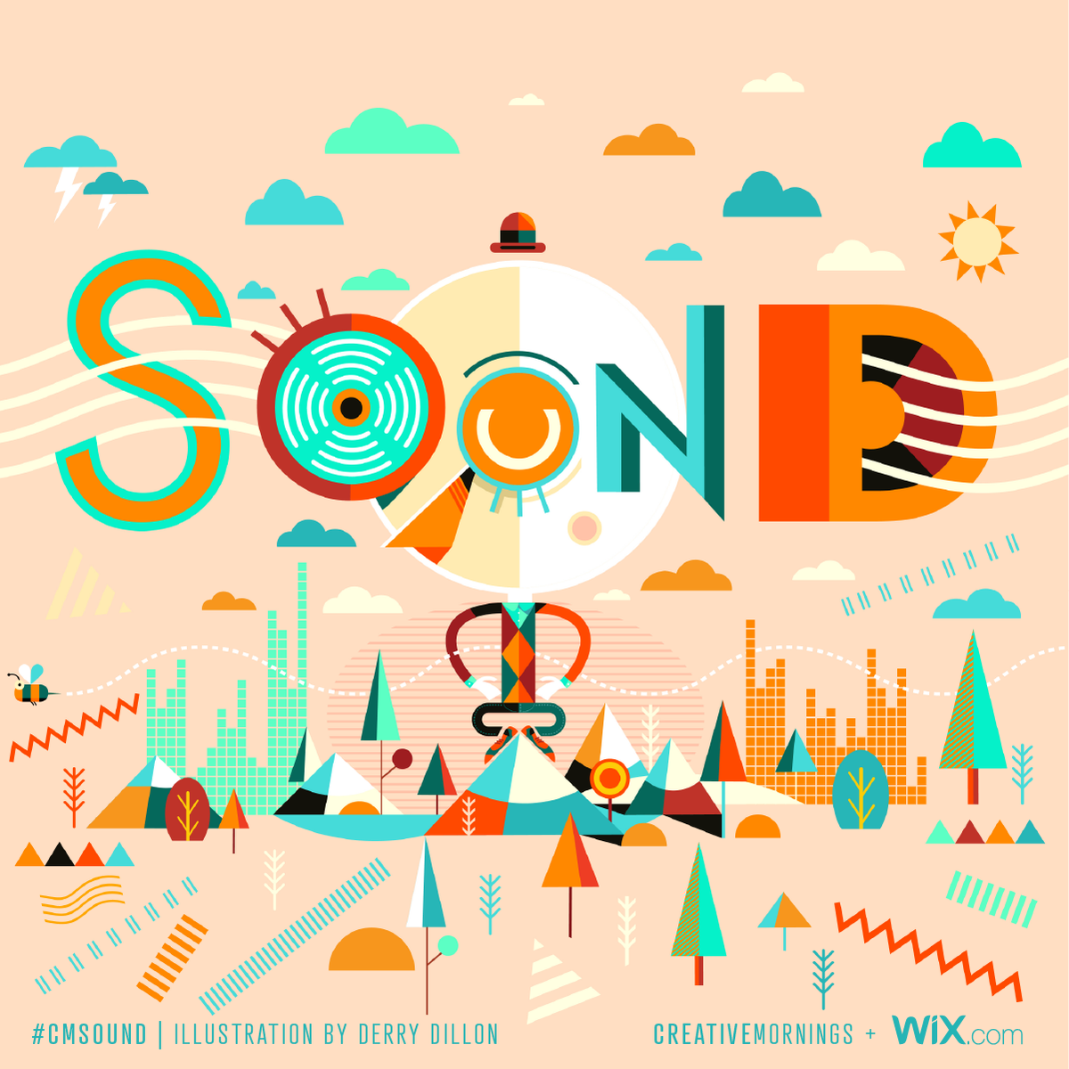 CM_Antwerp's tweet photo. December is #CMsound! Special thanks to @Dublin_CM illustrator Derry Dillon &amp; presenting partner @Wix Save the date for our event: 23/12 https://t.co/9ykEsM8Ukg