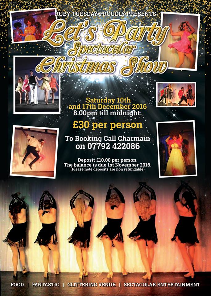 Our Christmas parties are nearly here.  Wednesday 14th is SOLD OUT with limited tickets available for the 10th, 13th &amp; 17th.  Book now!