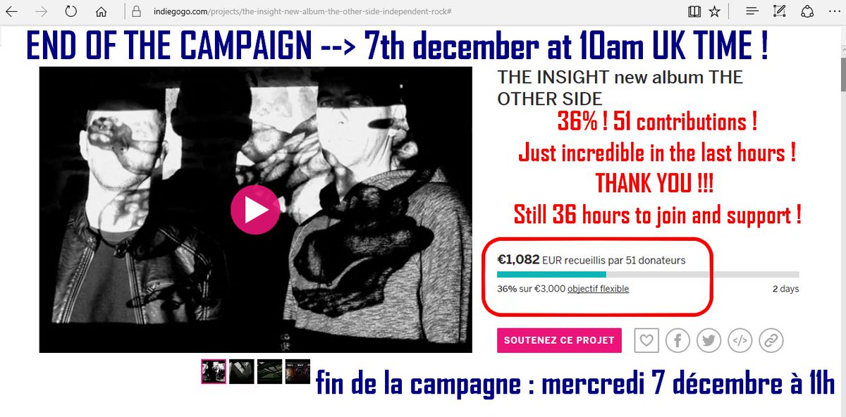 Theinsight_off's tweet photo. Last hours to support our #crowdfunding ! ... please share and #donate ! All donations are useful ! ---> https://t.co/4tkwZs95XH https://t.co/jEsgEzN0np