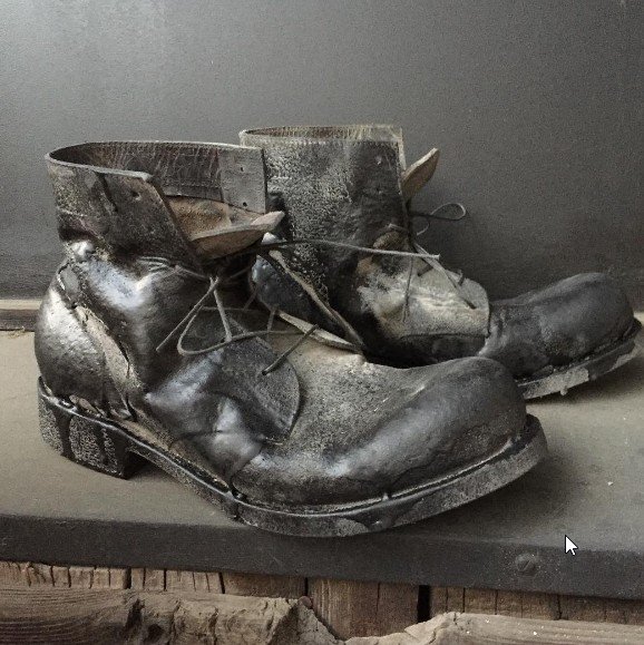 MadeWorn Collection Boots. One of a kind, distressed, aged, patched and sewn - all entirely by hand in our studio. #madeworn