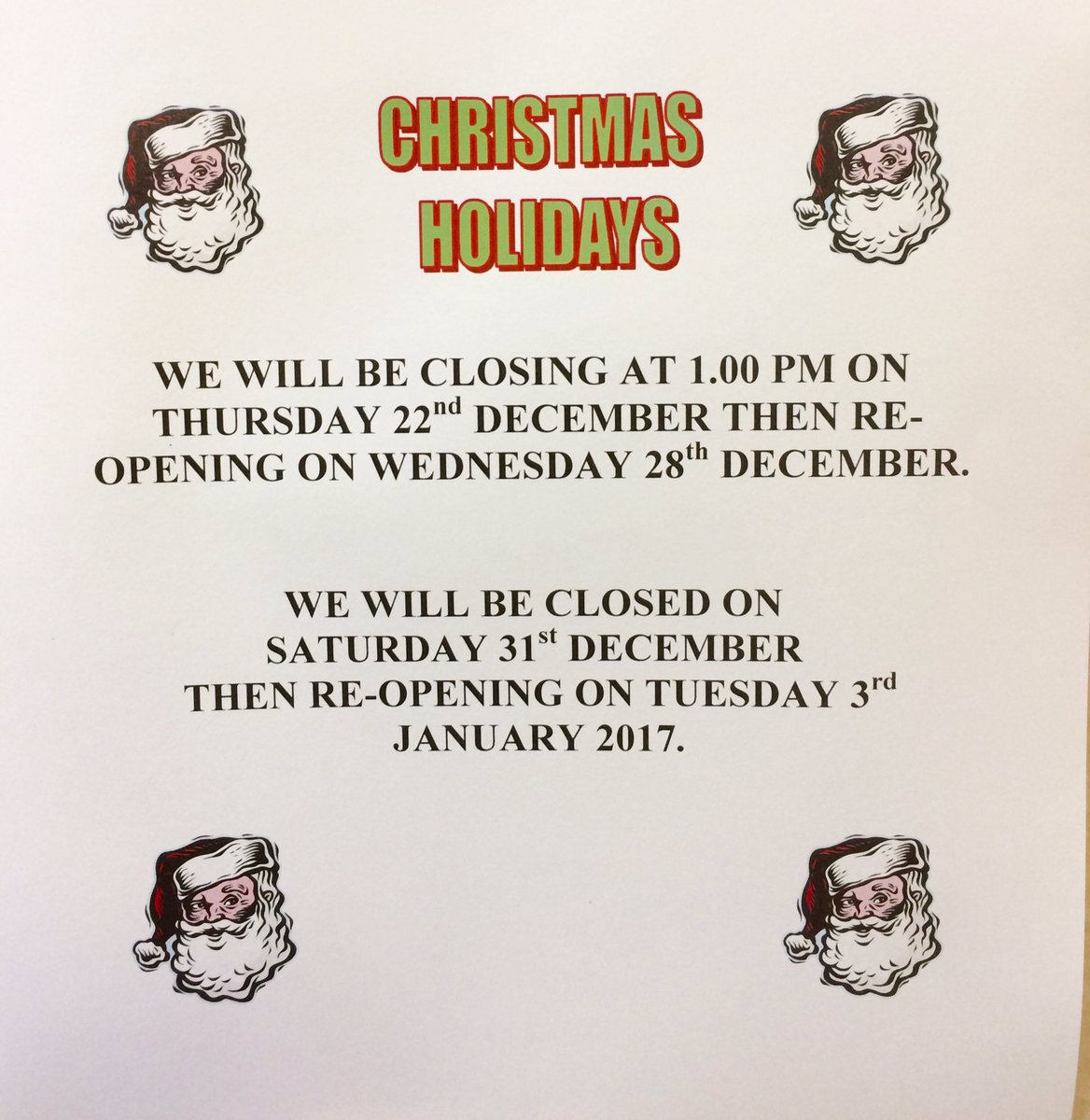 towyworks's tweet photo. Our opening hours over Christmas and New Year https://t.co/JUZkhr54JM