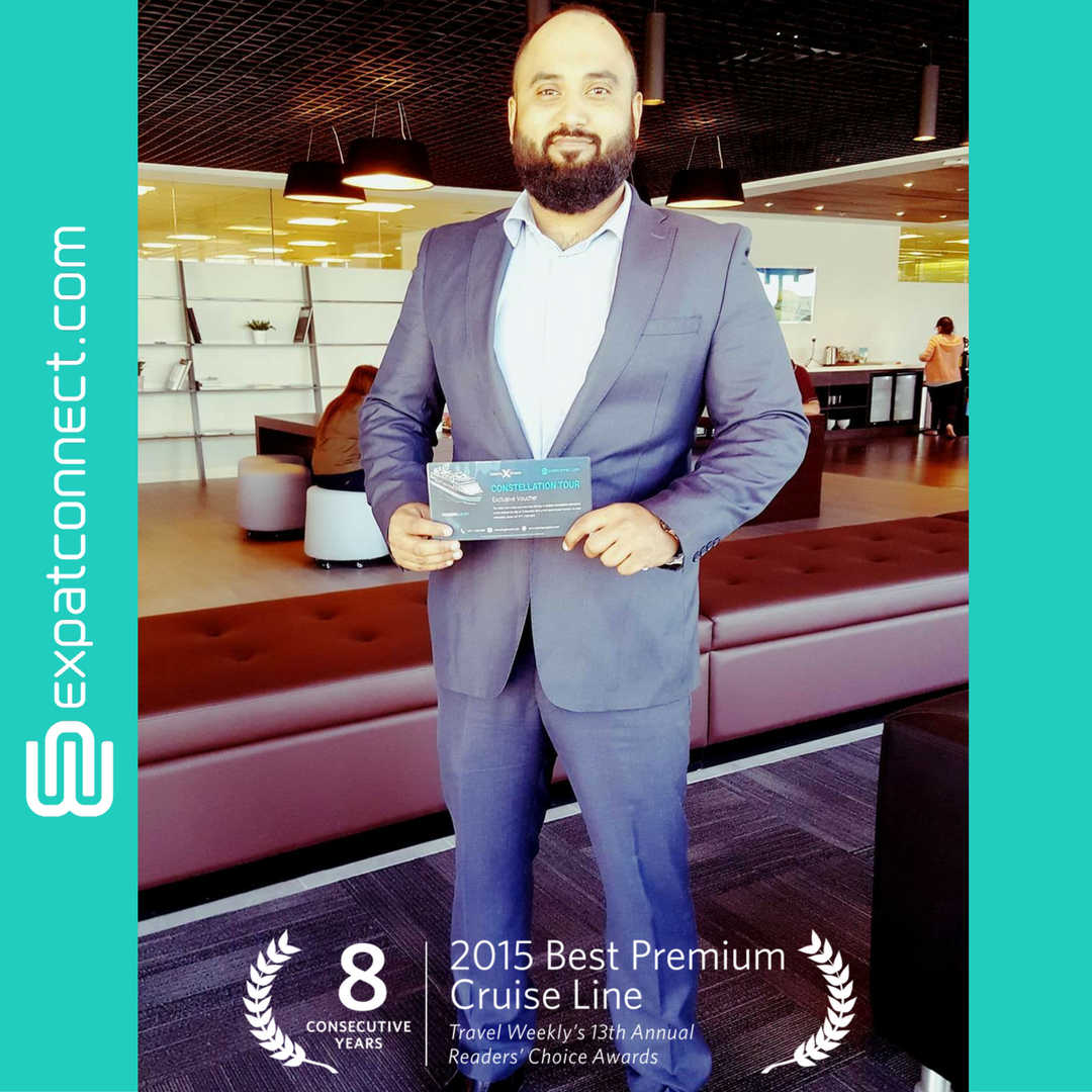 ExpatConnect's tweet photo. Ahmed has won Four Hour Special @CelebrityCruise Ship Tour and Lunch with Activities.
https://t.co/wuBwF3NBy3 ​ FB Page competitions 😊 https://t.co/6OCRk87fyO