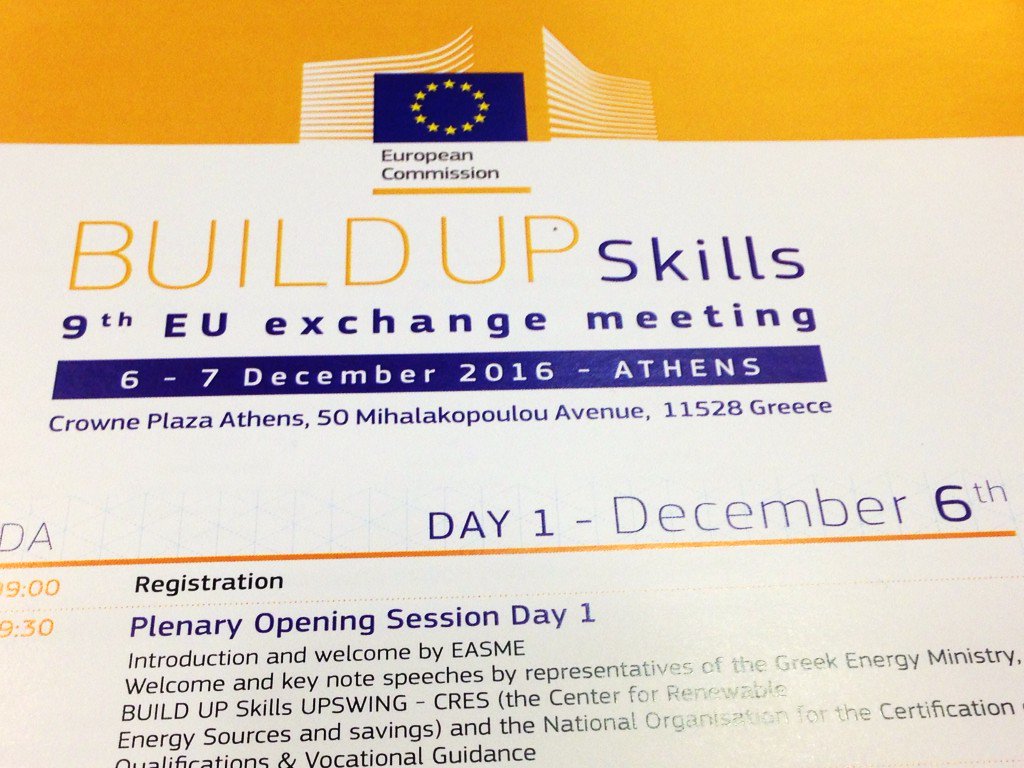 gcarapella's tweet photo. Athens 9 EU exchange meeting @EU_BUILDUP at work @H2020EE @Progetto_ITown @bricks_project @Formedil @Sinergie_NET https://t.co/pFKNqTFtHQ