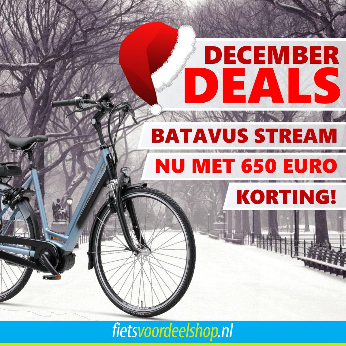 fietsvoordeel's tweet photo. Nu met € 650,00 euro korting! Profiteer van de December Deals: Bekijk de Batavus Stream hier: https://t.co/t7M8SLJ2U2 https://t.co/YHVYoi83VZ