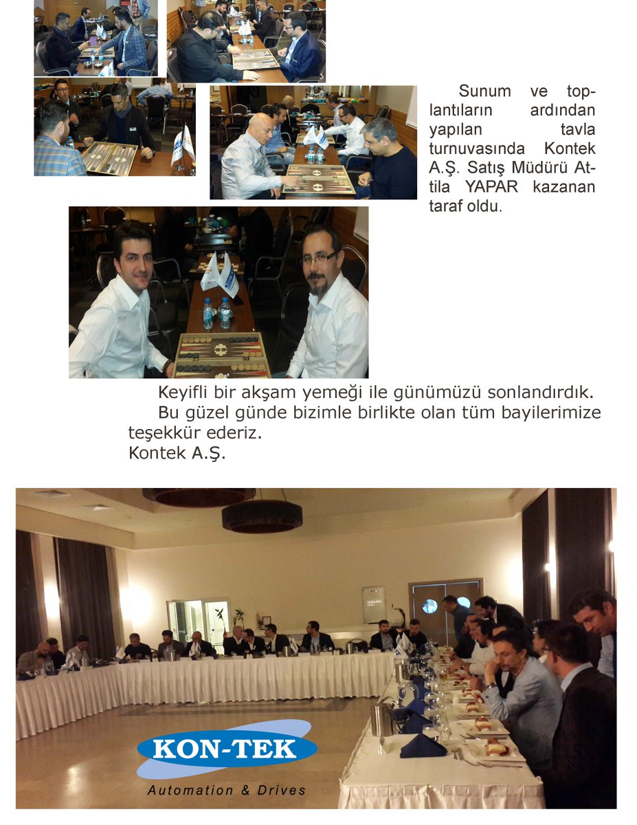 Kontek Otomasyon A.Ş. “BİRLİKTE BÜYÜYORUZ” sloganıyla 2016 Bayi Toplantısını 3 Aralık Cumartesi günü Çeşme RadissonBlu otelde gerçekleştirdi