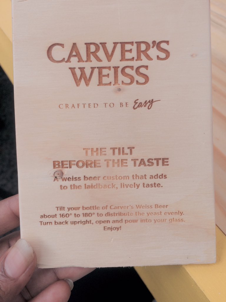 CeecesTravel's tweet photo. The tilt before the taste! #carverstable #carversweiss 😜 https://t.co/OSSGJe2zGR