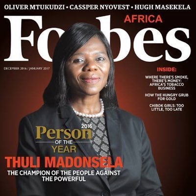 ThuliMadonsela3's tweet photo. Thanks Forbes Africa for the privilege https://t.co/bgePxb3vIQ