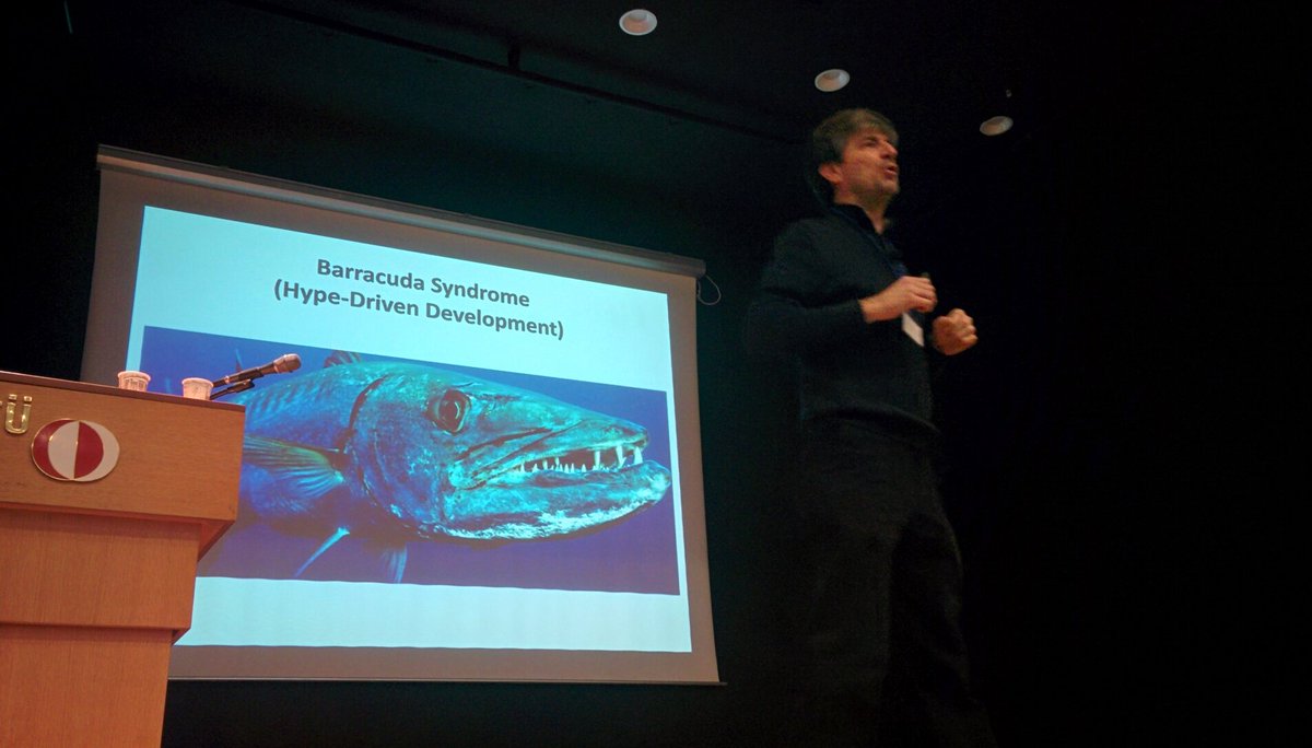 maydintr's tweet photo. Another name for hype-driven development: barracuda syndrome #dfank #gdg https://t.co/JMcQHlZNc0