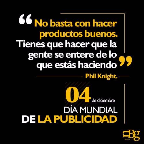 "No basta con hacer productos buenos. Tienes que hacer que la gente se entere de lo que estás haciendo" P Knight
#DíaMundialdelaPublicidad 💡
