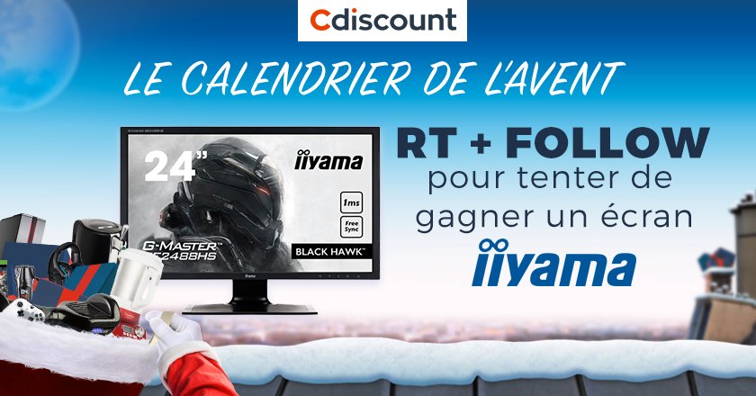 🎁 CADEAU JOUR 4
 
À gagner : un écran iiyama 📺
 
RT + Follow pour tenter votre chance 🍀
 
➔ bit.ly/ecran24-iiyama
 
#Calendrierdelavent