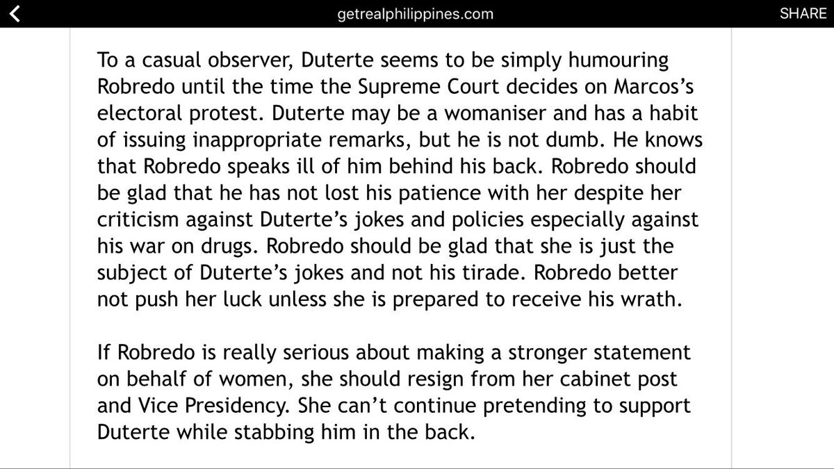 ilda_talk's tweet photo. My prediction came true. I knew one day Duterte will run out of patience with Leni's backstabbing ways. https://t.co/AcPL8AyDUJ