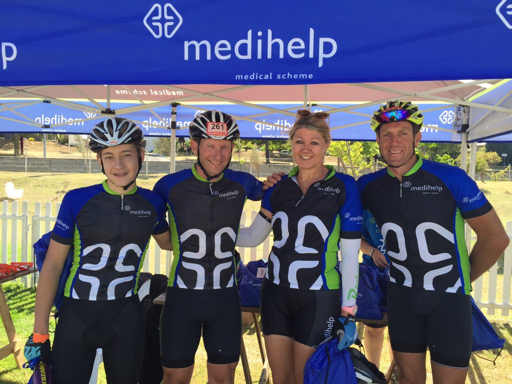 ReneeJordaan's tweet photo. Medihelp Stellenbosch Cycle Tour post race smiles #MSCT2016 @medihelpsa https://t.co/nsc1lHNLWP
