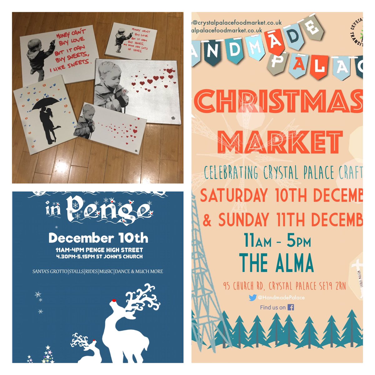 dopeismdesigns's tweet photo. I will be selling at the Christmas in Penge event on Sat 10th &amp; The Alma Crystal Palace Christmas market on Sun 11th. #streetart #dopeism https://t.co/Dsn7t504m6