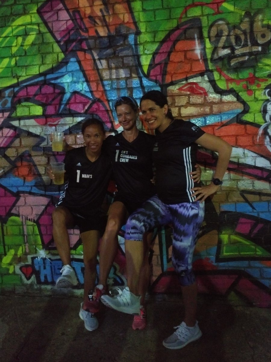 Duane_Newman's tweet photo. @conrad_nolene @ReneKalmer @11Caz11 showing off those @adidasZA shoes at #RunYourCrew #jhb last night. Well done ladies! https://t.co/x4Fq1PpfWY
