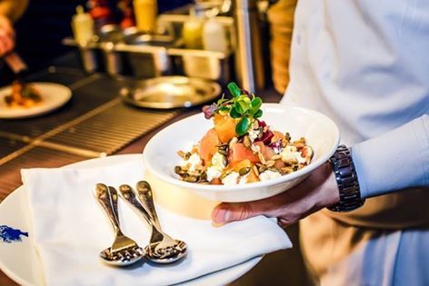 Each plate shows how much I adore you. 💌  #SaladeDeBetteraves: Heritage beetroots, Persian feta cheese, fig, candied seeds. #BagatelleDubai