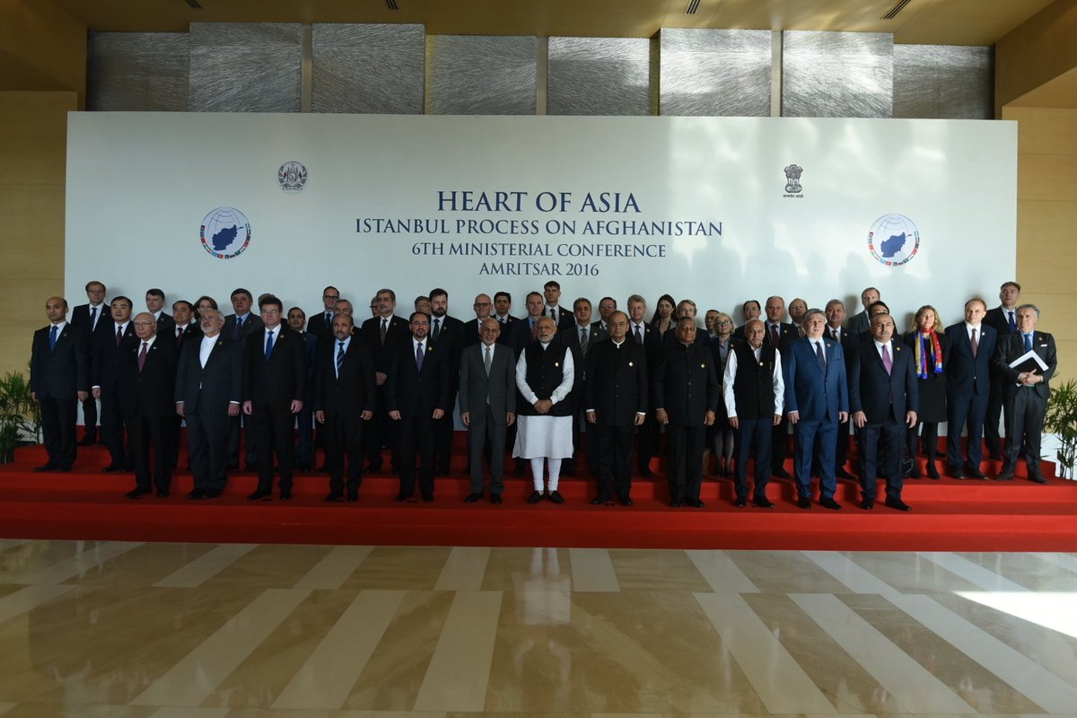 narendramodi's tweet photo. 'Heart of Asia' conference in Amritsar reaffirms commitment of the international community towards durable peace &amp; stability in Afghanistan. https://t.co/1DSYAk1h8v