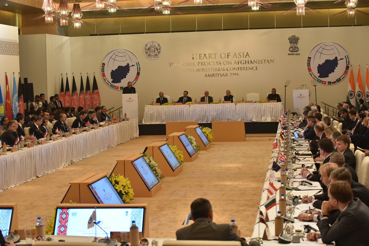 narendramodi's tweet photo. 'Heart of Asia' conference in Amritsar reaffirms commitment of the international community towards durable peace &amp; stability in Afghanistan. https://t.co/1DSYAk1h8v