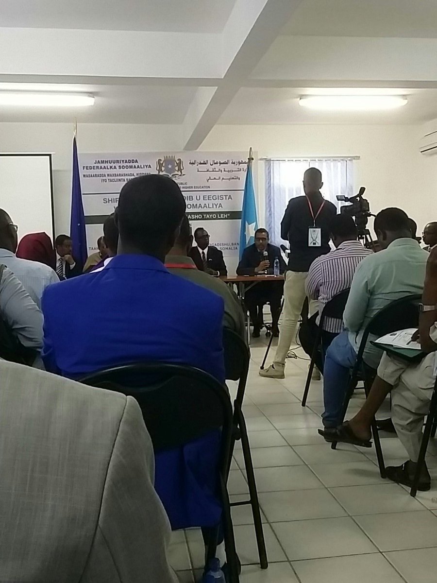 mohamedmukhtari's tweet photo. The Minister of Education @MinisterHashi is opening the event of joint review of Education Sector in Mogadishu, #Somalia
#JRES2016 https://t.co/AKG0sLn5G2