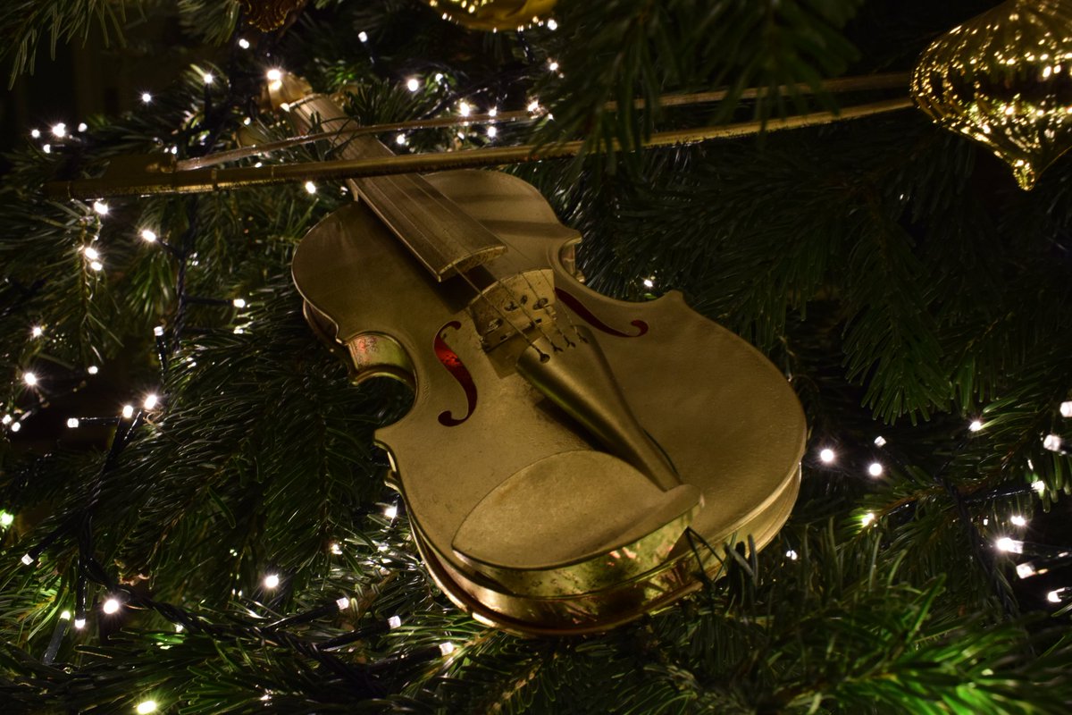 davegardener1's tweet photo. #christmastree #decoration #violin #lights @nationaltrust @SaltramHouseNT https://t.co/W73EjQEjLc