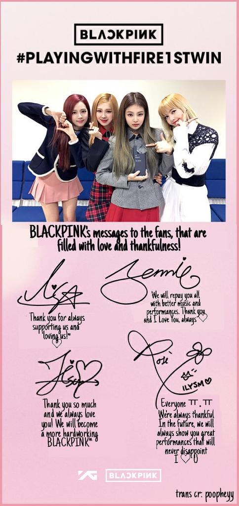 roses_are_rosi's tweet photo. [#PlayingWithFire1stWin]
💌 BLACKPINK's messages to fans :

여러분 ㅠ.ㅠ 항상 너무 고마워요~ 
앞으로 실망시키지 않고 계속 멋긴무머 보여 즐께요 💓 I ❤ U ㅡ #Rosé https://t.co/8KkKmuf5N0