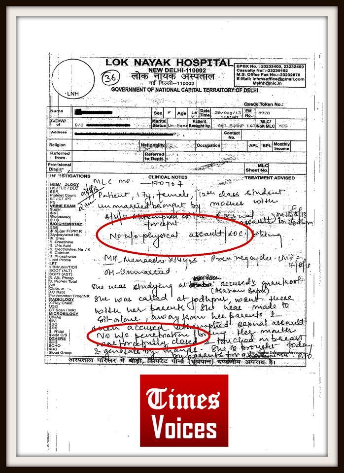 Girl's medical report proves - 'Rape/assault was NOT done' STILL Bapuji is suffering in JAIL!! #Justice_AreYouAlive