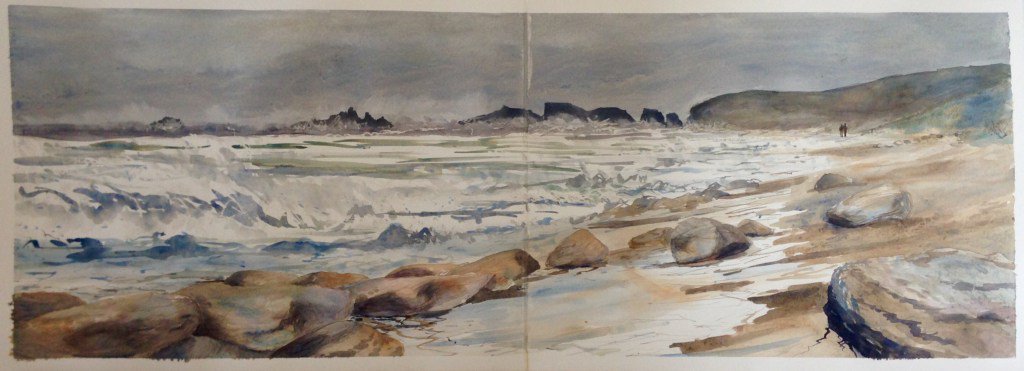 kimwhitbyartist's tweet photo. #Goodbye #BackToIreland @DiscoverNI #LandscapeArtistOfTheYear #watercolour #WhiteParkBay… https://t.co/B7Y6grdrbR https://t.co/R35IT6Y4zZ