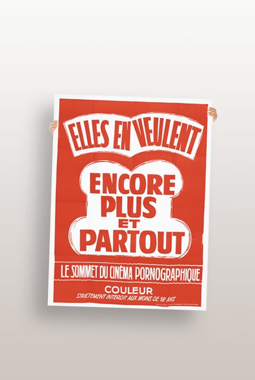 Elles en veulent (120x160 année 1980) disponible sur pornographisme.fr #collector #graphisme #art